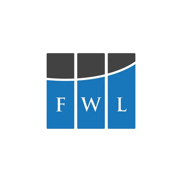 Fwl Betű Logó Design Fehér Alapon Fwl Kreatív Kezdőbetűk Levél — Stock Vector