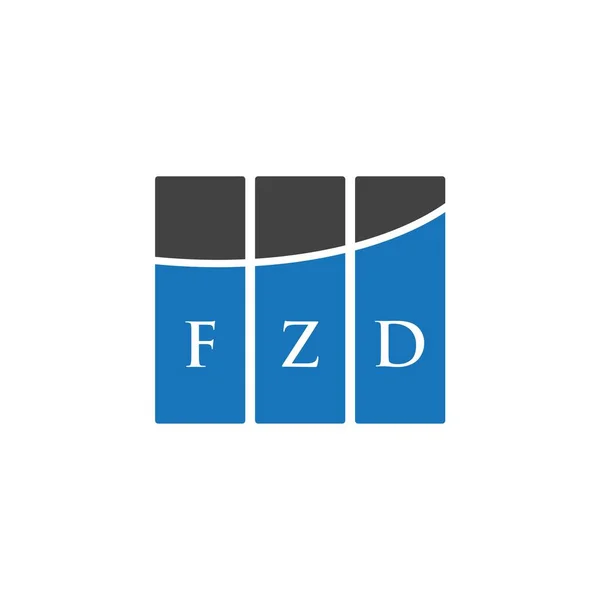 Fzd Letter Logo Design White Background Fzd Creative Initials Letter — Stock Vector