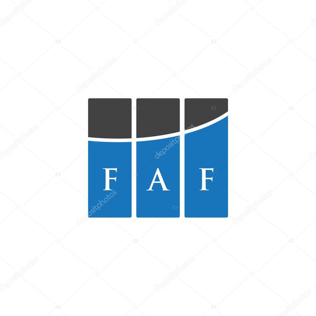 FAF letter logo design on WHITE background. FAF creative initials letter logo concept. FAF letter design.