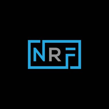 Beyaz arka planda NRF harf logosu tasarımı. NRF yaratıcı harflerin baş harfleri logo kavramı. NRF harf tasarımı. NRF harfi logo tasarımı. NRF yaratıcı harflerin baş harfleri logo kavramı. NRF harf tasarımı. NRF 'nin Beyaz Geri Grou üzerine logo tasarımı.
