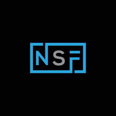 Beyaz arka planda NSF harf logosu tasarımı. NSF yaratıcı harflerin baş harfleri logo kavramı. NSF harf tasarımı. NSF harfi logo tasarımı. NSF yaratıcı harflerin baş harfleri logo kavramı. NSF harf tasarımı. NSF 'nin Beyaz Geri Grou üzerine logo tasarımı.