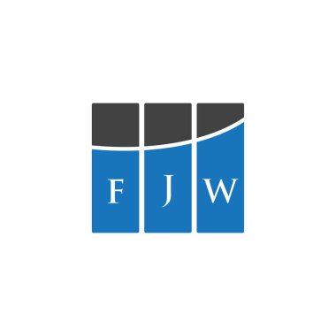 Beyaz arka planda FJW harf logosu tasarımı. FJW yaratıcı harflerin baş harfleri logo kavramı. FJW harf tasarımı.