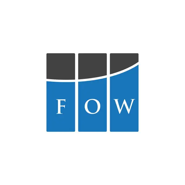 Fow Lettre Logo Design Sur Fond Blanc Fow Initiales Créatives — Image vectorielle
