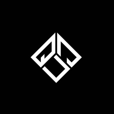 Siyah arka planda QUJ harf logosu tasarımı. QUJ yaratıcı harflerin baş harfleri logo kavramı. QUJ harf tasarımı.