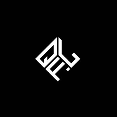 QFL harf logo tasarımı siyah arkaplan üzerine. QFL yaratıcı harflerin baş harfleri logo kavramı. QFL harf tasarımı.
