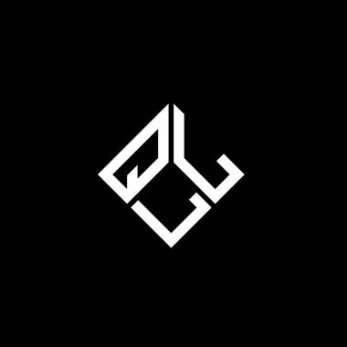 Siyah arkaplanda QLL harfi logo tasarımı. Yaratıcı harflerin baş harfleri logo kavramı. QLL harf tasarımı.
