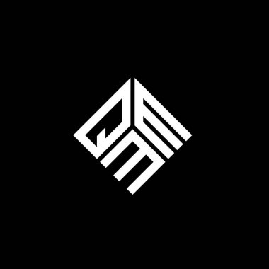 Siyah arkaplanda QMM harf logosu tasarımı. QMM yaratıcı harflerin baş harfleri logo kavramı. QMM harf tasarımı.