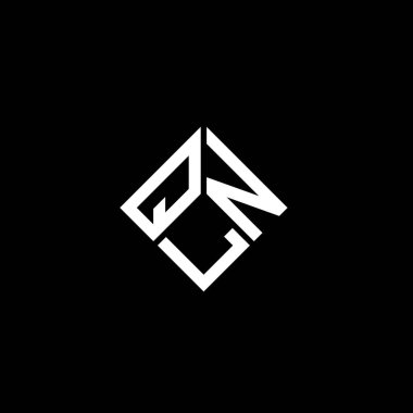 QLN harf logo tasarımı siyah arkaplan üzerine. QLN yaratıcı harflerin baş harfleri logo kavramı. QLN harf tasarımı.