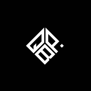 Siyah arkaplanda QBP harf logosu tasarımı. QBP yaratıcı harflerin baş harfleri logo kavramı. QBP harf tasarımı.