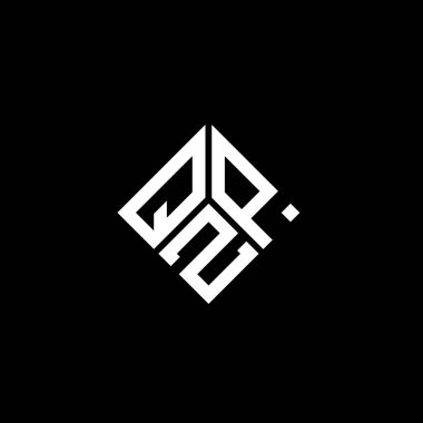 QZP harfi logo tasarımı siyah arkaplan üzerine. QZP yaratıcı harflerin baş harfleri logo kavramı. QZP harf tasarımı.