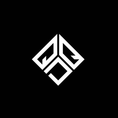 QDQ harfi logo tasarımı siyah arkaplan üzerine. QDQ yaratıcı harflerin baş harfleri logo kavramı. QDQ harf tasarımı.