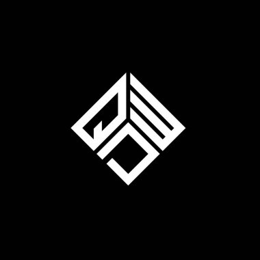 Siyah arkaplanda QDW harf logosu tasarımı. QDW yaratıcı harflerin baş harfleri logo kavramı. QDW harf tasarımı.