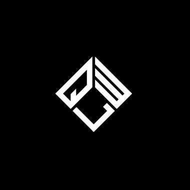 Siyah arkaplanda QLW harf logosu tasarımı. QLW yaratıcı harflerin baş harfleri logo kavramı. QLW harf tasarımı.