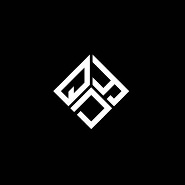 QDY harfi logo tasarımı siyah arka planda. QDY yaratıcı harflerin baş harfleri logo kavramı. QDY harf tasarımı.