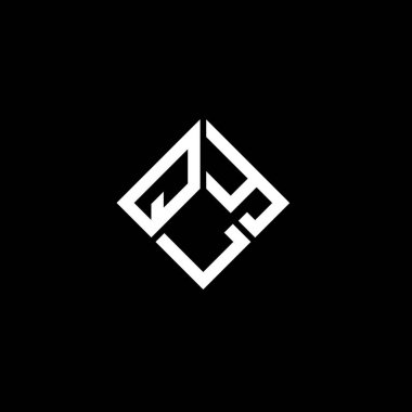 Siyah arkaplanda QLY harfi logo tasarımı. Yaratıcı harflerin baş harfleri logo konsepti. QLY harf tasarımı.