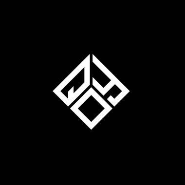 QOY harfi logo tasarımı siyah arkaplan üzerine. QOY yaratıcı harflerin baş harfleri logo kavramı. QOY harf tasarımı.