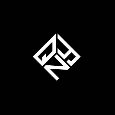 Siyah arkaplanda QNY harf logosu tasarımı. QNY yaratıcı harf logosu konsepti. QNY harf tasarımı.