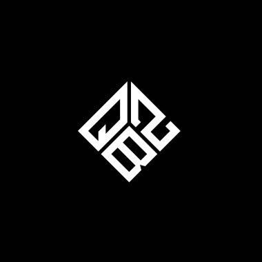 Siyah arkaplanda QBZ harf logosu tasarımı. QBZ yaratıcı harf logosu konsepti. QBZ harf tasarımı.