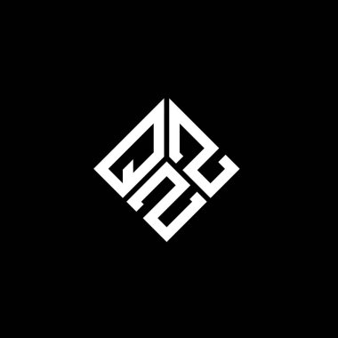 Siyah arkaplanda QZZ harfi logo tasarımı. QZZ yaratıcı harf logosu konsepti. QZZ harf tasarımı.