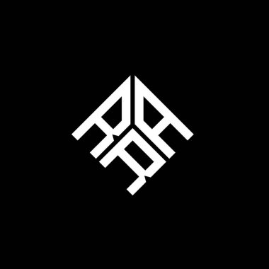 Siyah arka planda RRA harf logosu tasarımı. RRA yaratıcı harflerin baş harfleri logo kavramı. RRA harf tasarımı.