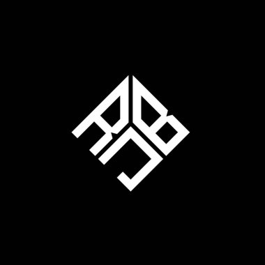 Siyah arka planda RJB harf logosu tasarımı. RJB yaratıcı harflerin baş harfleri logo kavramı. RJB harf tasarımı.