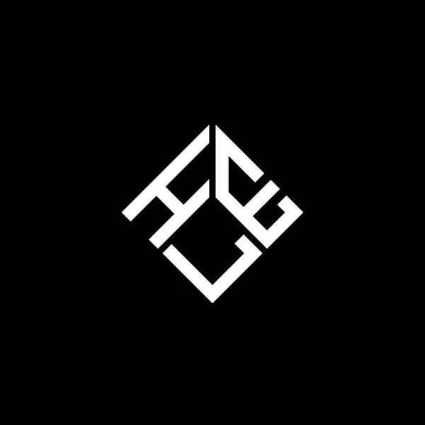 Hle Letter Logo Design Black Background Hle Creative Initials Letter — Stock Vector