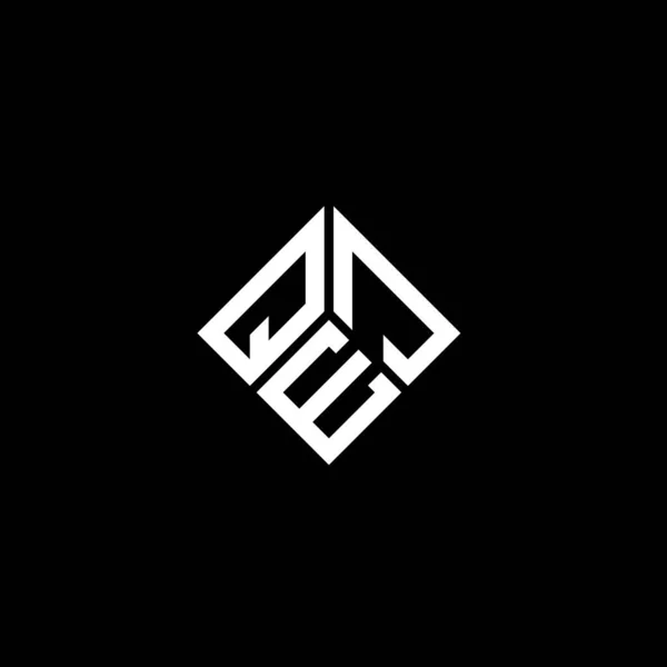 Qej Brev Logotyp Design Svart Bakgrund Qej Kreativa Initialer Brev — Stock vektor