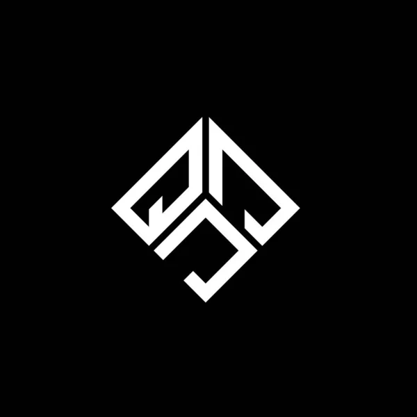 Projekt Logo Litery Qjj Czarnym Tle Qjj Twórcze Inicjały Koncepcja — Wektor stockowy