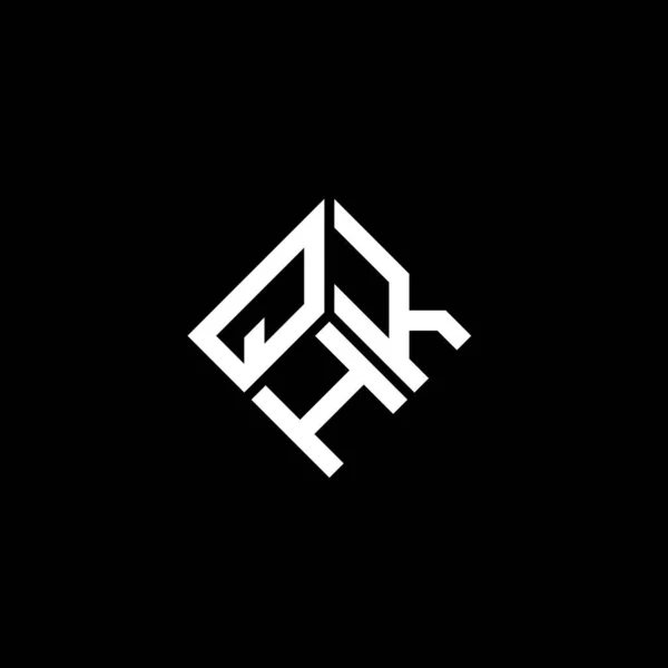 Qhk Letter Logo Design Black Background Qhk创意首字母首字母标识概念 Qhk字母设计 — 图库矢量图片