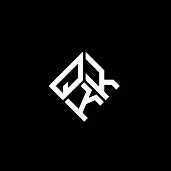Qkk Brev Logotyp Design Svart Bakgrund Qkk Kreativa Initialer Brev — Stock vektor