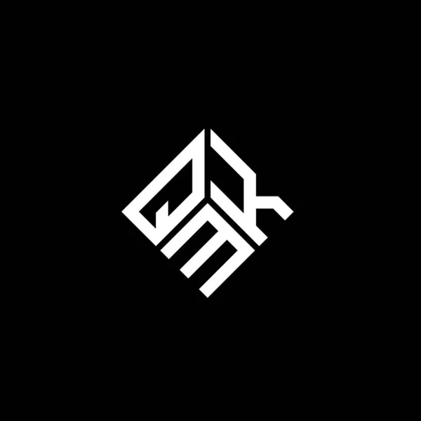 Qmk Carta Logotipo Design Fundo Preto Qmk Iniciais Criativas Conceito — Vetor de Stock