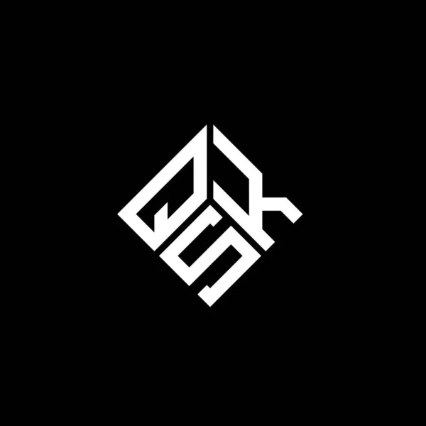 Qsk Дизайн Логотипу Чорному Тлі Творчі Ініціали Qsk Мають Поняття — стоковий вектор