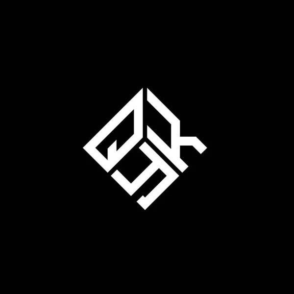 ブラックを基調としたQykレターロゴデザイン Qykクリエイティブイニシャルレターロゴコンセプト Qykレターデザイン — ストックベクタ