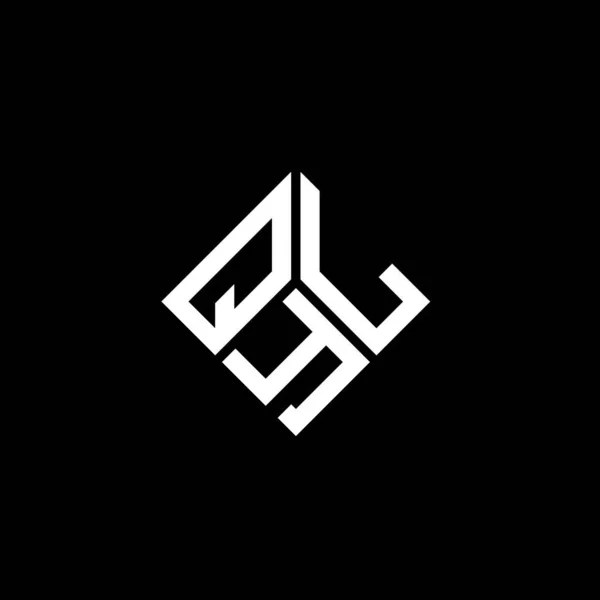 Diseño Del Logotipo Letra Qyl Sobre Fondo Negro Qyl Iniciales — Archivo Imágenes Vectoriales