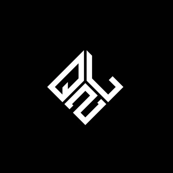 Diseño Del Logotipo Letra Qzl Sobre Fondo Negro Qzl Iniciales — Archivo Imágenes Vectoriales