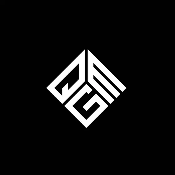 Qgm Lettre Logo Design Sur Fond Noir Qgm Initiales Créatives — Image vectorielle