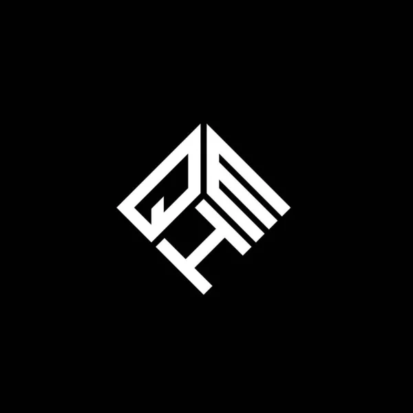 Design Logotipo Carta Qhm Fundo Preto Qhm Iniciais Criativas Conceito —  Vetores de Stock