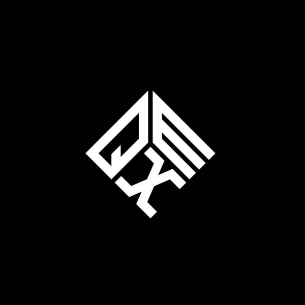 Diseño Del Logotipo Letra Qxm Sobre Fondo Negro Qxm Iniciales — Vector de stock