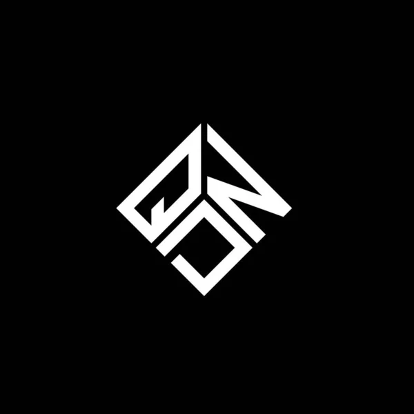 黒の背景にQdnの文字のロゴデザイン Qdnクリエイティブイニシャルレターロゴコンセプト Qdnの文字デザイン — ストックベクタ