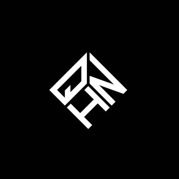 Qhn Letra Logotipo Design Fundo Preto Qhn Iniciais Criativas Conceito — Vetor de Stock