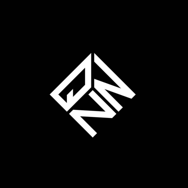 Qnn Letter Logo Ontwerp Zwarte Achtergrond Qnn Creatieve Initialen Letter — Stockvector