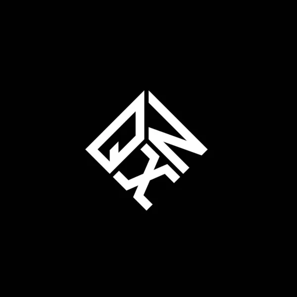 Projekt Logo Litery Qxn Czarnym Tle Qxn Twórcze Inicjały Koncepcja — Wektor stockowy