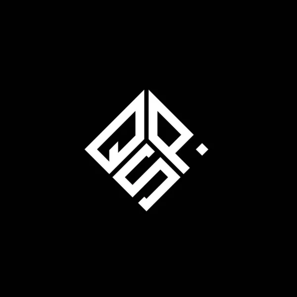 黒を基調としたQspレターロゴデザイン Qspクリエイティブイニシャルレターロゴコンセプト Qspレターデザイン — ストックベクタ