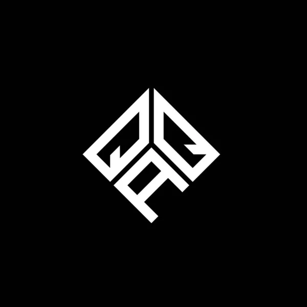 Desain Logo Huruf Qaq Pada Latar Belakang Hitam Qaq Kreatif - Stok Vektor