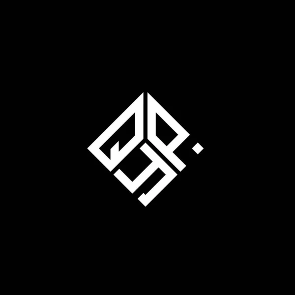Σχεδιασμός Λογότυπου Γράμματος Qyp Μαύρο Φόντο Qyp Δημιουργικό Πρωτότυπο Γράμμα — Διανυσματικό Αρχείο