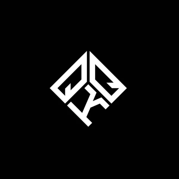 Projekt Logo Litery Qkq Czarnym Tle Kreatywne Inicjały Qkq Koncepcja — Wektor stockowy