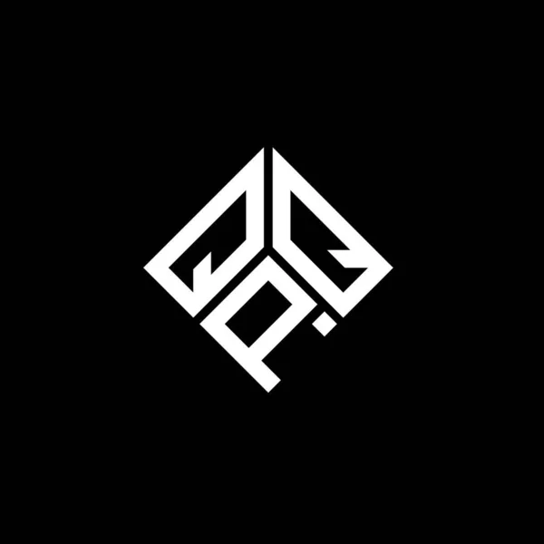 Qpq Design Logotipo Carta Fundo Preto Qpq Iniciais Criativas Conceito — Vetor de Stock