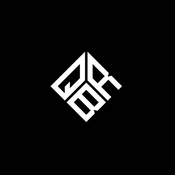 Projekt Logo Litery Qbr Czarnym Tle Kreatywne Inicjały Qbr Koncepcja — Wektor stockowy