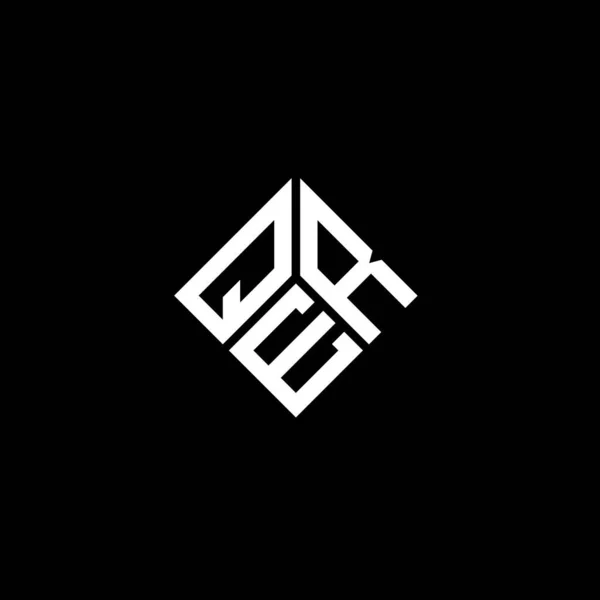 Qer Bokstaven Logotyp Design Svart Bakgrund Qer Kreativa Initialer Brev — Stock vektor