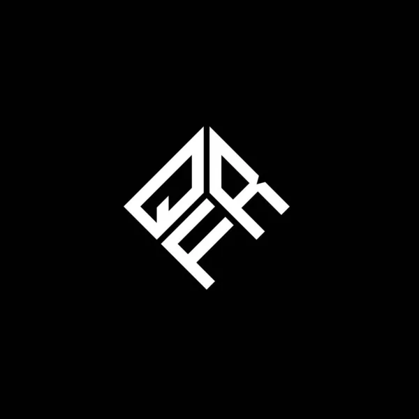Diseño Del Logotipo Letra Qfr Sobre Fondo Negro Qfr Iniciales — Archivo Imágenes Vectoriales